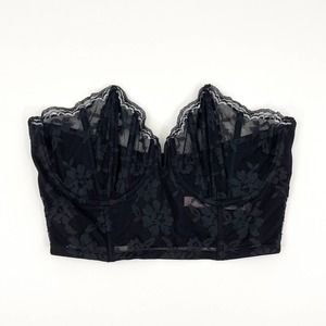 Victoria's Secret Black Silver Bustier